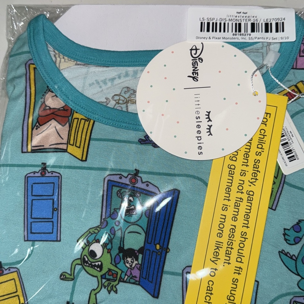 Disney Little Sleepies Monsters Inc Pajama Set - Blue